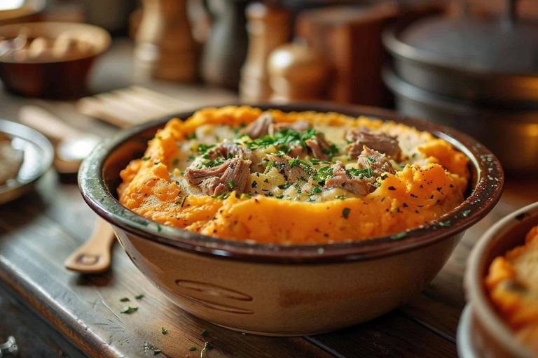 Recette facile de parmentier de canard à la patate douce : un plat savoureux et réconfortant