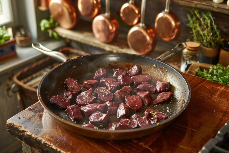 Recette savoureuse de coeurs de canard à la poêle