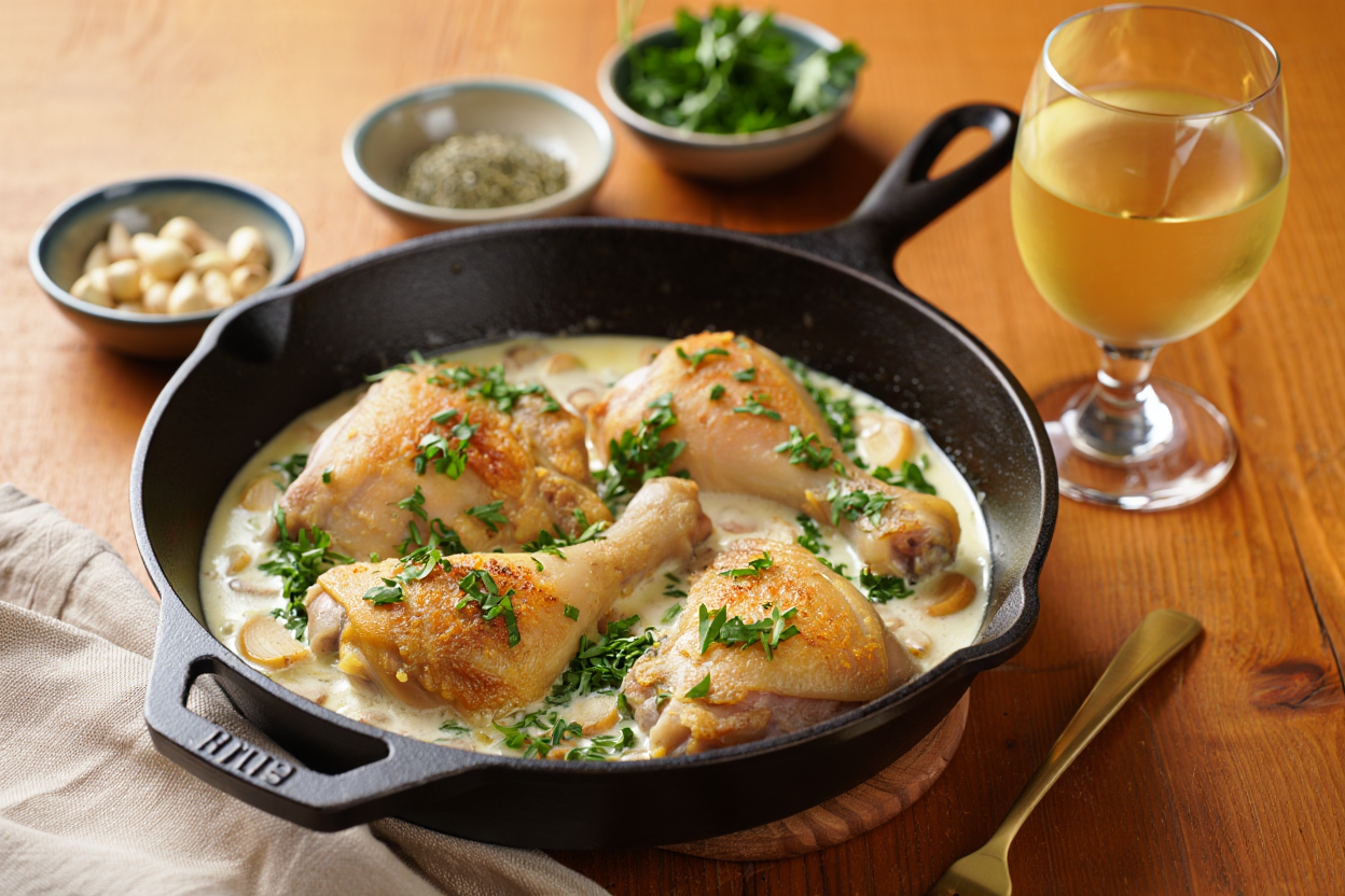 Poulet à la crème : une recette à la façon de ma grand-mère