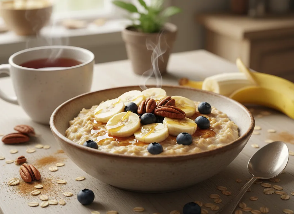 Petit déjeuner aux flocons d’avoine : recette saine et rapide