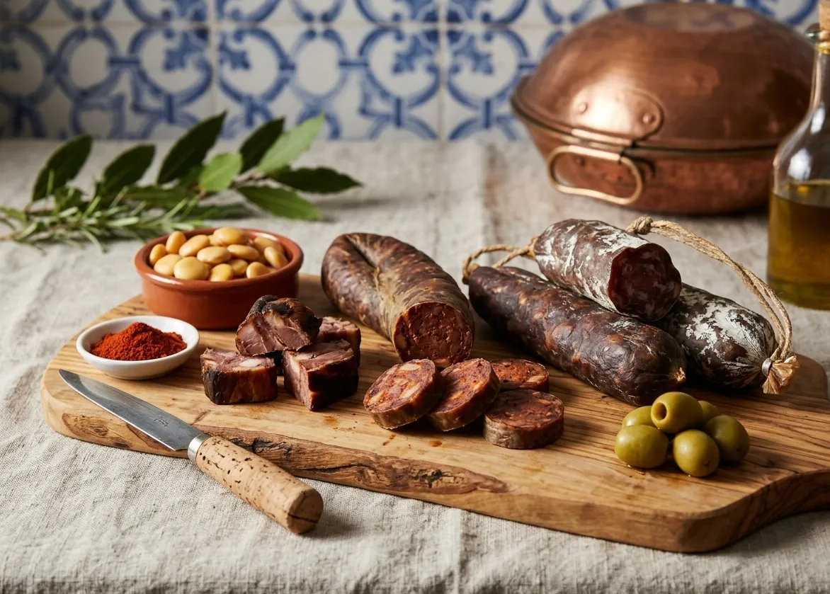 Saucisson portugais : héritage culinaire et rituels flambés